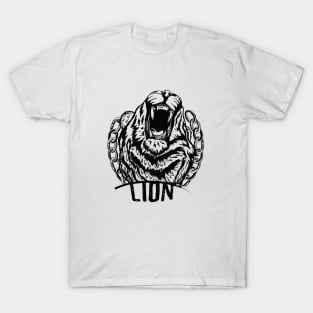 Lions Wildlife King Retro T-Shirt T-Shirt